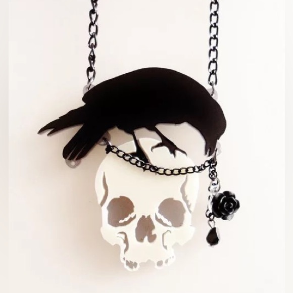 Gothic black crow statement necklace.NWT - Picture 1 of 1